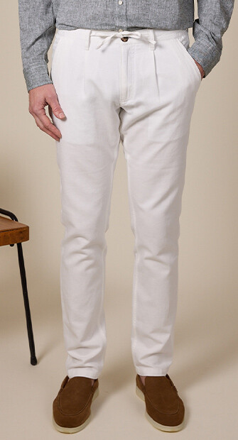 Pantalon chino pour homme Ecru - KASEY