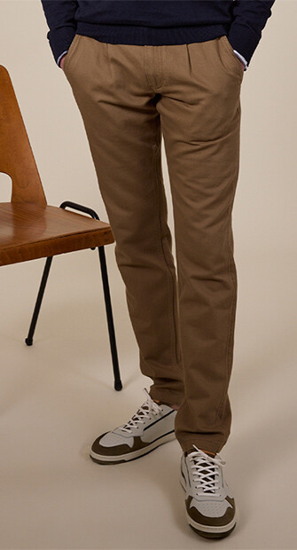 Pantalon chino pour homme Camel - KASEY