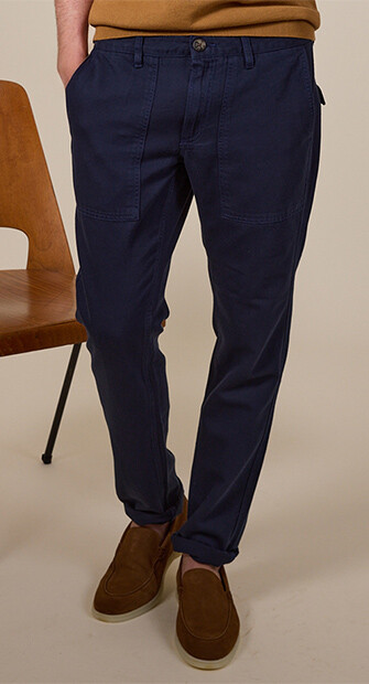 Pantalon chino homme Bleu Navy - KELVIN