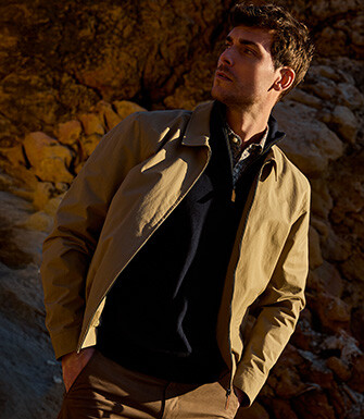 Blouson déperlant homme mi-saison Beige Foncé - ORLAND