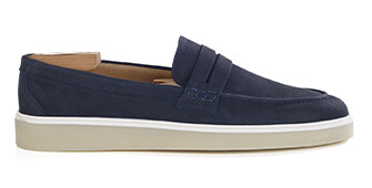 Mocassin homme Nubuck Marine - BOKEELA