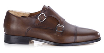 Chaussures homme Caramel Patiné - Double boucle - CHEWTON