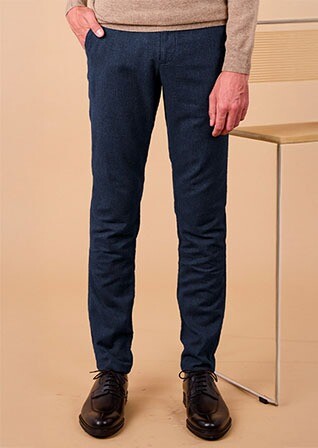 Pantalon Chino Homme - Navy Chiné - NEIL