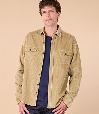 Surchemise en velours - Beige - VICTORIUS