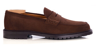 Mocassin homme en velours chocolat - DOWARD GOMME