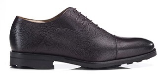Richelieu homme en cuir grainé chocolat - GRAKLEY GOMME COUNTRY