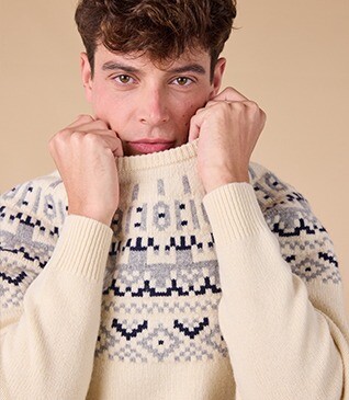 Pull col rond style islandais - Ecru - ELVAR