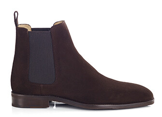 Chelsea boots homme - Velours Brun - STANHIGH GOMME