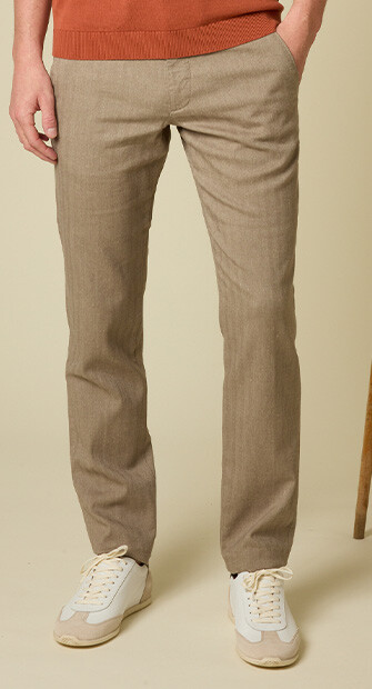 Pantalon chino homme Chevron Kaki Clair - KERYLL