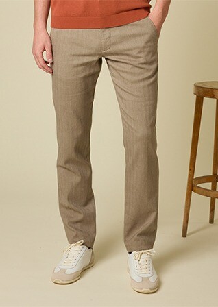 Pantalon chino homme Chevron Kaki Clair - KERYLL