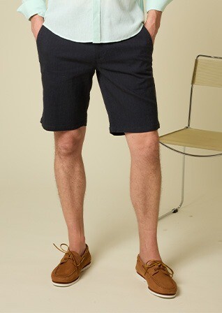 Bermuda Chevron Navy Foncé - KYRAS