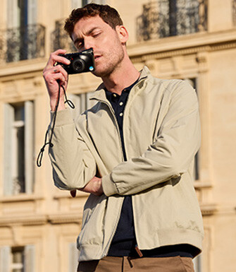 Blouson déperlant homme mi-saison Greige - ORELIEN