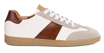 Sneaker de ville Blanc et Cognac - MOLKA