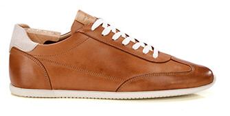 Sneakers homme - Cognac Patiné - BREMLEA