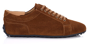 Sneaker derby en velours Camel - BUNBURY