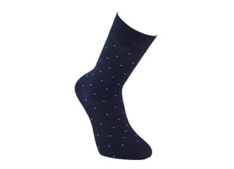 Chaussettes en coton à motif - Marine et gris