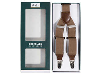 Bretelles Beige Foncé avec Détails Châtaigne