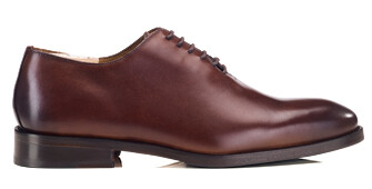Richelieu homme en cuir patiné chocolat - BARTER PATIN