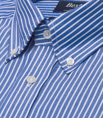 Chemise homme à rayures bleu océan - HUNTER