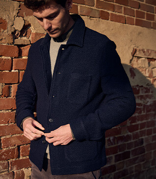Veste homme navy en laine bouillie - KENDRIS