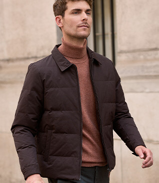 Doudoune légère homme en duvet brune - ELLIS