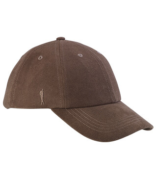 Casquette homme en cuir de chèvre velours kaki - BRADWELL II