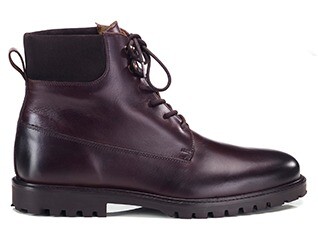 Derby boot homme en cuir pull-up chocolat - HUDSON HIGH II GOMME COUNTRY