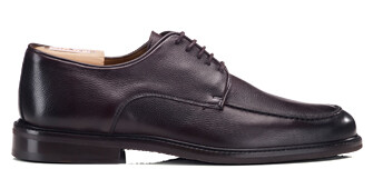 Derby homme en cuir grainé chocolat - HUTTON GOMME