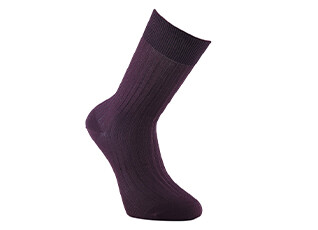 Chaussettes ville homme fil d’Écosse Bordeaux