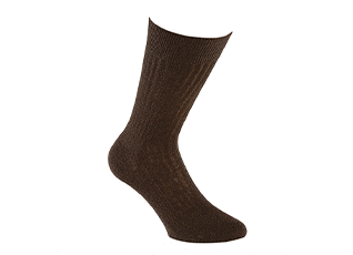 Chaussettes ville homme fil d’Écosse Havane