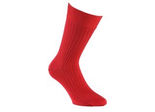 Chaussettes ville homme fil d’Écosse Rouge