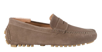 Mocassin été Velours Taupe - BISCAYNE