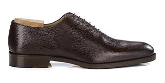 Richelieu homme Chocolat Grainé Patiné - PETER