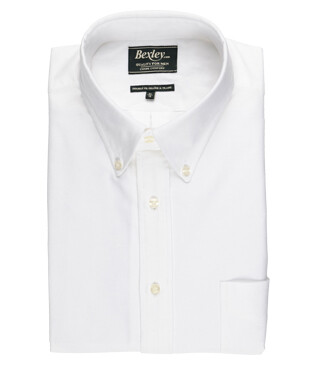 Chemise blanche Oxford à poche - Col américain - HAROLD
