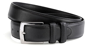 Ceinture luxe homme Noir - WESTGATE SILVER