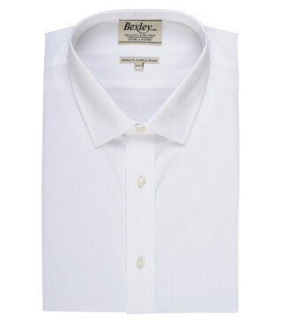 Chemise blanche coton popeline - Col français - LOUIS