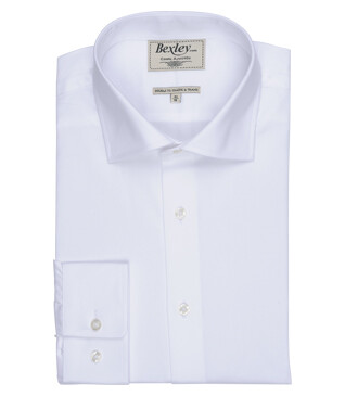Chemise blanche coton twill double fil - GIORGIO