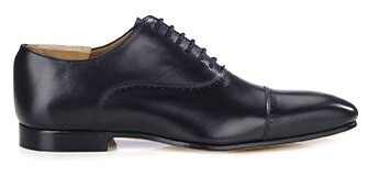 Richelieu homme Noir semelle cuir - STRESA