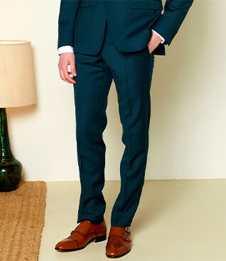 Pantalon de costume homme Vert Bouteille - LAZARE