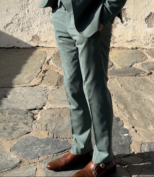 Pantalon de costume homme Vert Tilleul - LAZARE