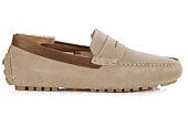 Mocassin Velours Beige & Châtaigne - FERGUSON