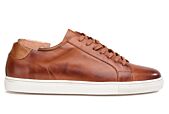 Sneakers cuir homme Châtaigne Patiné - INGLEWOOD