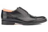 Richelieu homme Noir semelle cuir avec patin - HILCOTT PATIN