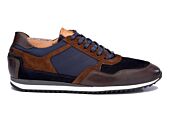 Sneakers homme Chocolat et Velours Marine - CORUNNA