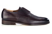 Derby homme classique en cuir grainé chocolat - DOVER