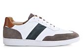 Sneakers cuir homme Blanc Taupe et Vert - BERRINGA