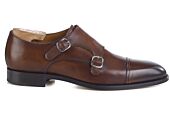 Chaussures pour homme Cognac Patiné - Double Boucle - LANGFORD