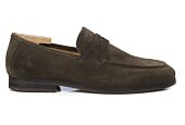 Mocassin homme Velours Kaki - Semelle Gomme - DERVIO II GOMME