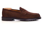 Mocassin homme en velours chocolat - DOWARD GOMME