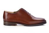 Richelieu homme Cognac Patiné  - semelle cuir avec patin - CARNEGIE PATIN